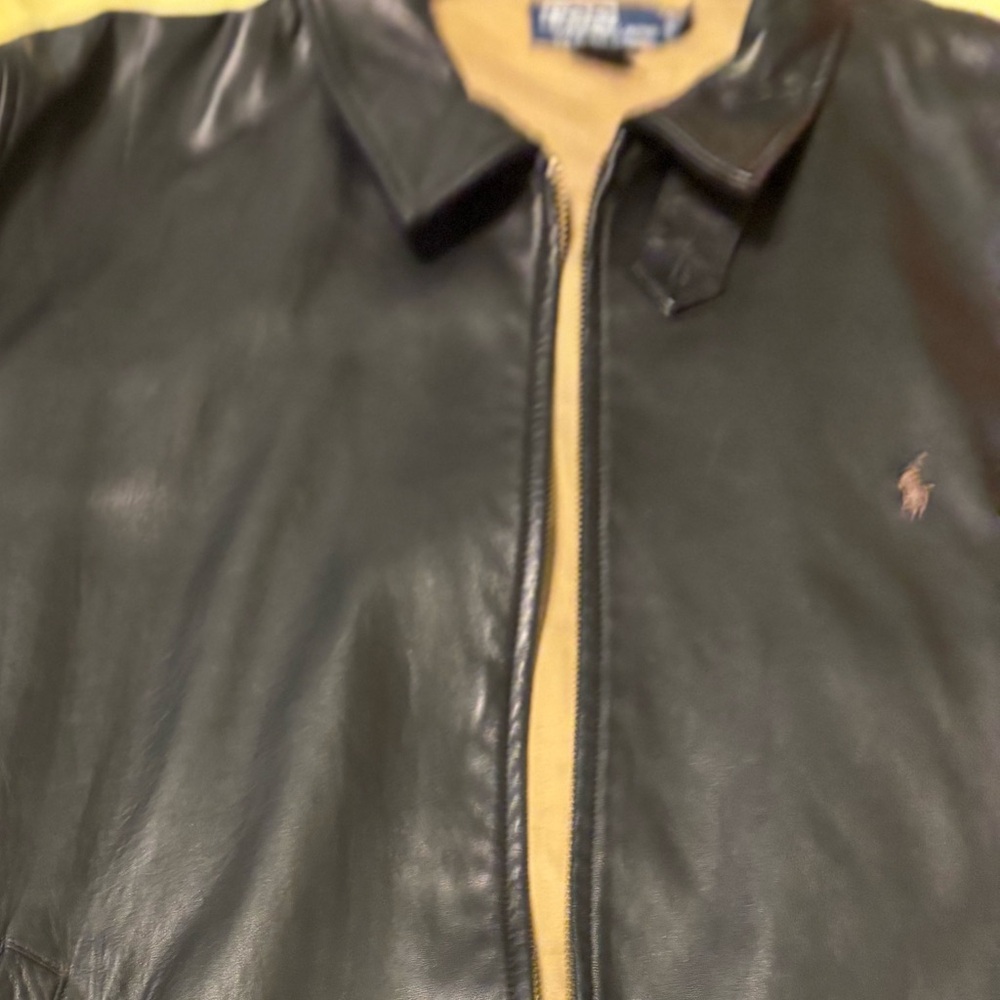 NWOT Men’s Ralph Lauren Lambskin Leather Jacket XXL - Picture 7 of 14